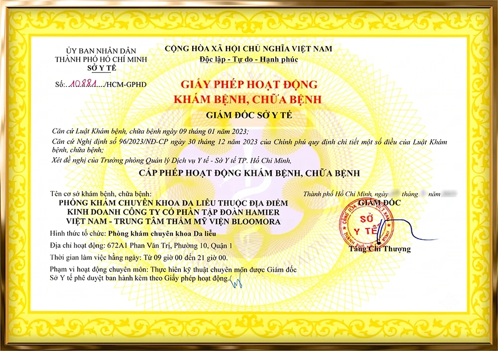 Giấy phép Bloomora